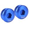 SPYMINNPOO Cycle Pedal Screw Cap, Aluminum Alloy Thread 5MM Pedal Screw Cover with Tight Lock Design, for Mountain Bike Road Bike Bicycle (Blue) view 3
