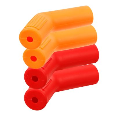 PLAFOPE 4pcs Motorcycle Shift Lever Covers Silicone Gear Shifter Protector Soft Rubber Sleeve for Off-Road Dirt Bikes with Yellow and Orange, Motorcycle Gear Shifter Accessories