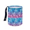 Brosoneto Mermaid Scale Car Trash Bag Portable Garbage Bin Printed for Car Front Seat, Back Seat, Floor, Easy to Clean Accessory Car Interior Decoration view 1