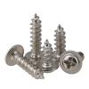 Round Pan Head Phillips Self Tapping Screw with Pad M1.2-M4 Nickel/Black Zinc Plated Cross with Collar Padded Washer Small Bolt(Black Zinc,M1.2x3(100pcs)) view 1