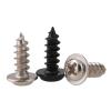 Round Pan Head Phillips Self Tapping Screw with Pad M1.2-M4 Nickel/Black Zinc Plated Cross with Collar Padded Washer Small Bolt(Black Zinc,M1.2x3(100pcs)) view 2