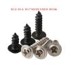 Round Pan Head Phillips Self Tapping Screw with Pad M1.2-M4 Nickel/Black Zinc Plated Cross with Collar Padded Washer Small Bolt(Black Zinc,M1.2x3(100pcs)) view 3