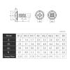 Round Pan Head Phillips Self Tapping Screw with Pad M1.2-M4 Nickel/Black Zinc Plated Cross with Collar Padded Washer Small Bolt(Black Zinc,M1.2x3(100pcs)) view 4