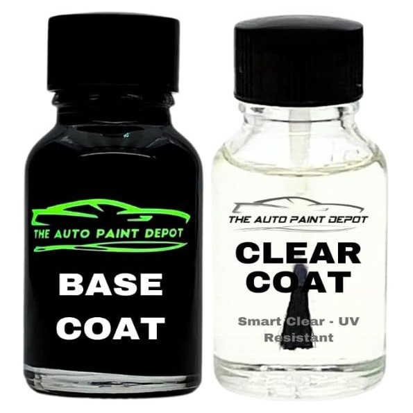 AUTO PAINT DEPOT Basecoat & Clearcoat Touch Up Paint in Bottle with Brushes 0.5 OZ KIT - Compatible With 1986 Jaguar (CEA, 310) Claret - MADE IN THE USA
