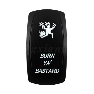 Marine 12V 24V White Led On Off Rocker Switch 5Pin SPST Momentary DPDT ON Off ON 3-Way for Car Boat Carling 4X4 Narva(Burn YA Bastard)