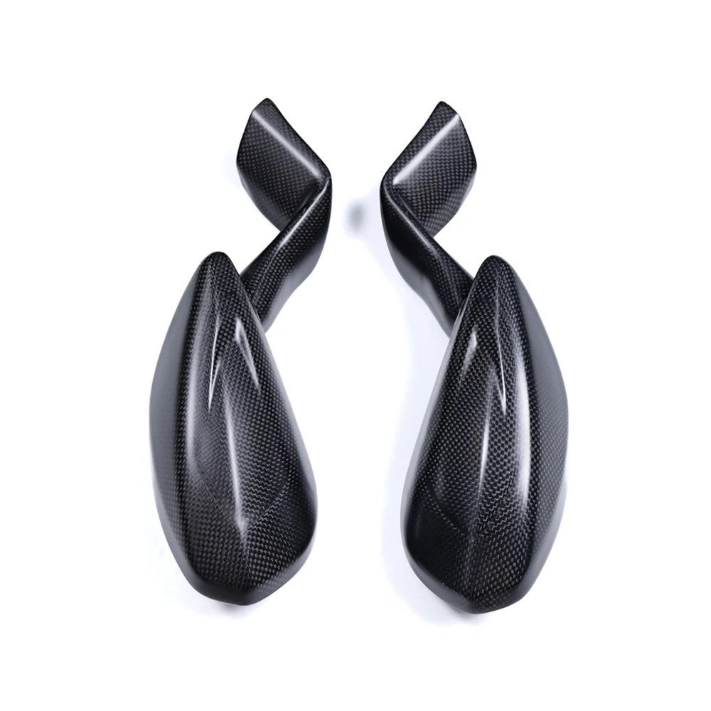 For Ducati Panigale V4 V4S 2025 Carbon Fiber Rearview Mirrors Cover(Plain Light)