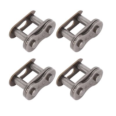 Motorcycle Chain Link Connector, Long Lasting Manganese Steel Drive Chain Link for 10PCS 420 Replacement, for Riders Mechanics DIY Enthusiasts Off Road Maintenance