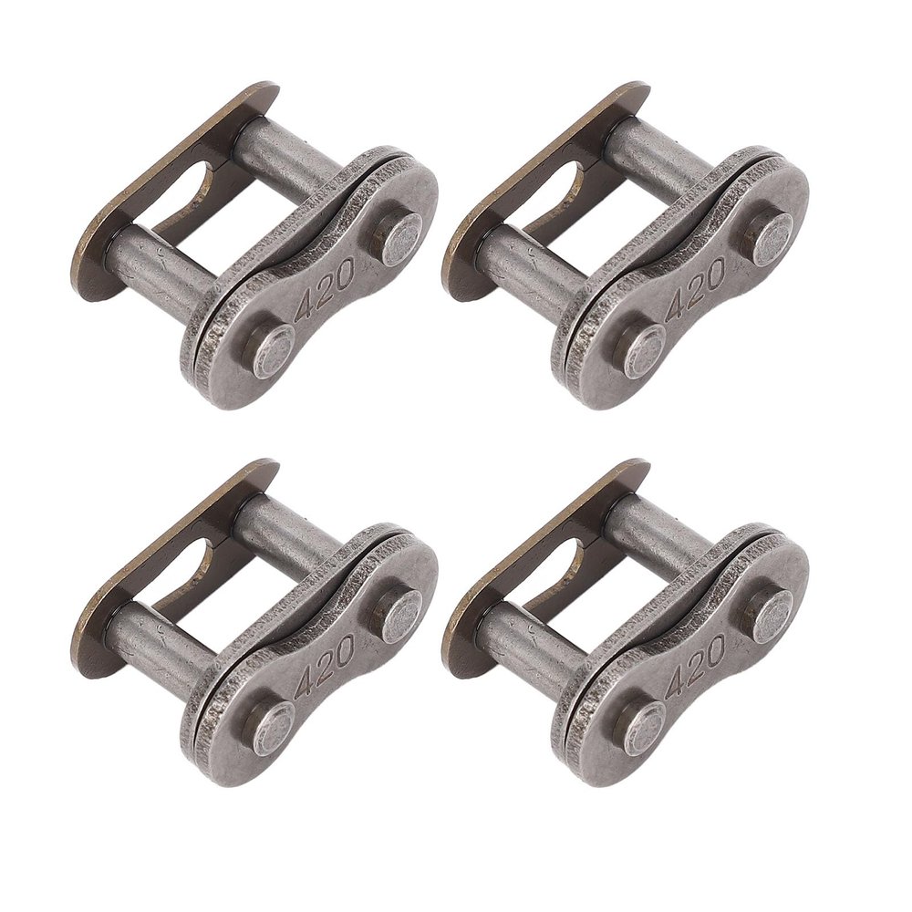 Motorcycle Chain Link Connector, Long Lasting Manganese Steel Drive Chain Link for 10PCS 420 Replacement, for Riders Mechanics DIY Enthusiasts Off Road Maintenance