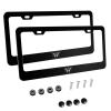 Foruidea Butterfly Black White Matte Aluminum License Plate Frame with Black Screw Caps2pcs 2 Holes Black Licenses Plates Frames,Car Licenses Plate Covers Holders for Us Vehicles/Women/Men view 1