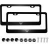 Foruidea Butterfly Black White Matte Aluminum License Plate Frame with Black Screw Caps2pcs 2 Holes Black Licenses Plates Frames,Car Licenses Plate Covers Holders for Us Vehicles/Women/Men view 2