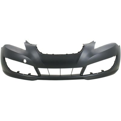 RJDCRYJD Bumper Cover 1pc Front Primed Plastic W/Fog Lamp Holes for Hyundai for Genesis Coupe 2.0T GT/Track 2010-3.8 R 2011-2012