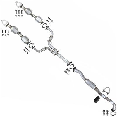 Exhaust Pair of Catalytic Y Pipe Resonator for Nissan 350Z 2003-2006 3.5L