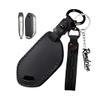 Rondrive 7 Buttons Key Cover Compatible with Kia Sportage 2026 2025 K4 K5 Telluride Carnival Sorento EV6 EV9 Genuine Leather Car Key Fob Case, Black view 1