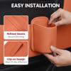 EAGRI 2 Pcs Car Cup Holder Box for 2022-2025 2026 Ford Maverick, Automotive Seat Gap Organizer Premium PU Leather Storage Bin Interior Trash Can Versatile,Red view 3