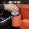 EAGRI 2 Pcs Car Cup Holder Box for 2022-2025 2026 Ford Maverick, Automotive Seat Gap Organizer Premium PU Leather Storage Bin Interior Trash Can Versatile,Red view 4