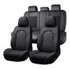 JXTH Car Seat Covers Full Set for Ford Flex 2009-2019, Waterproof Nappa Leather Car Seat Cover with Memory Foam, Full Coverage&360 Protection Car Seat Covers Sets (5 Seat,Black) view 1