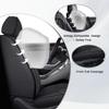 JXTH Car Seat Covers Full Set for Ford Flex 2009-2019, Waterproof Nappa Leather Car Seat Cover with Memory Foam, Full Coverage&360 Protection Car Seat Covers Sets (5 Seat,Black) view 2