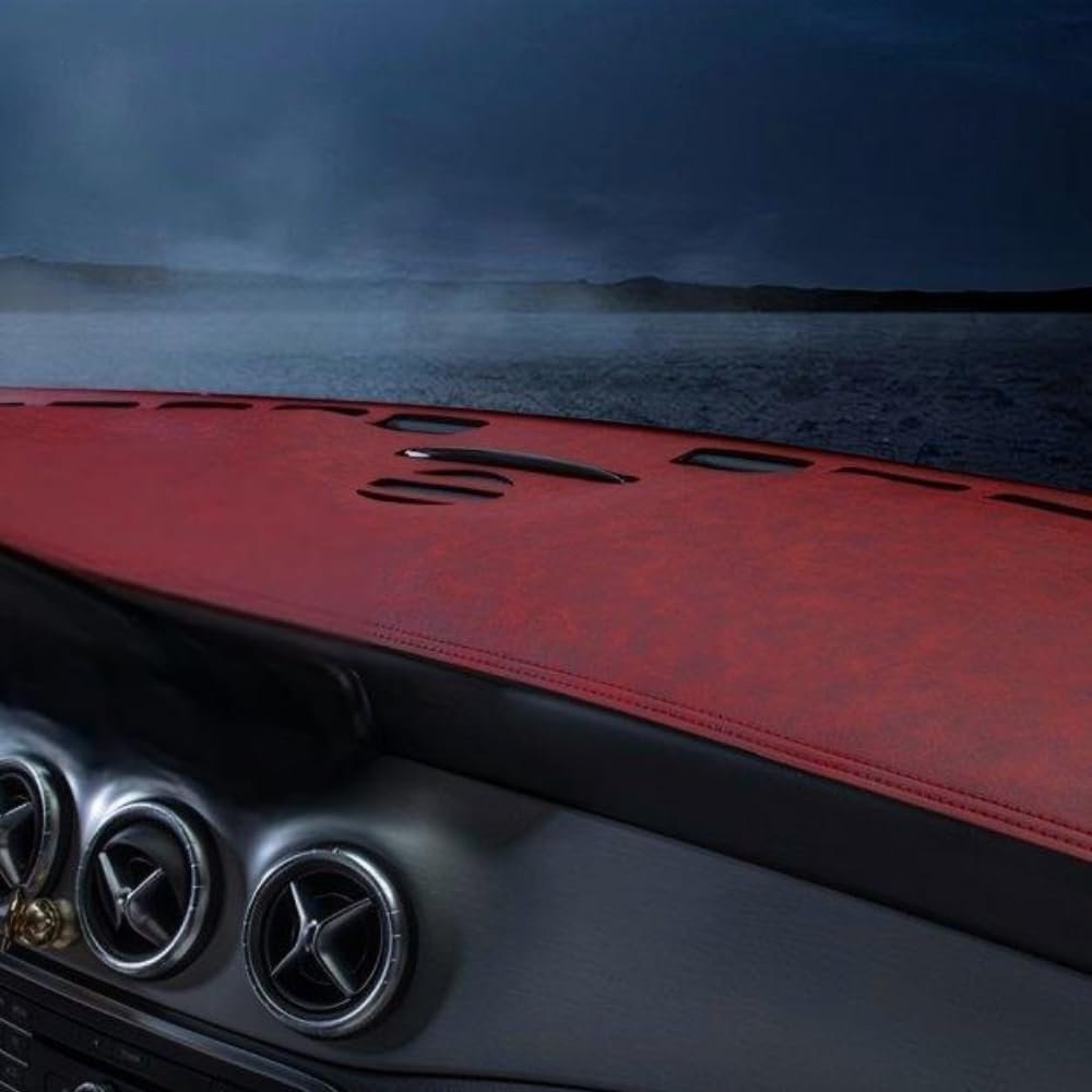 BFRAGTGS Car Dashboard Cover Mat for Lincoln Corsair 2020 2021 2022, Dash Pad Sun Protector, Non-Slip Interior Dash Cover to Reduce Reflection & Heat, Custom Fit Look,B Red