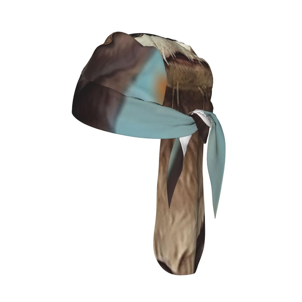 Cute Otter Doo Rags for Men, Breathable Cooling Skull Caps Head Wrap Wicking Pirate Hat Helmet Liner for Cycling Motorcycle Black