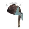 Cute Otter Doo Rags for Men, Breathable Cooling Skull Caps Head Wrap Wicking Pirate Hat Helmet Liner for Cycling Motorcycle Black view 2