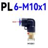 Pneumatic Quick Connector Elbow PL Metric External M Thread M6 M8 M10 M12 PU Air Pipe 6 8 10 12mm PL6-M8X1 M8x1.25 M10x1.5 M16x1(PL6-M10X1) view 4