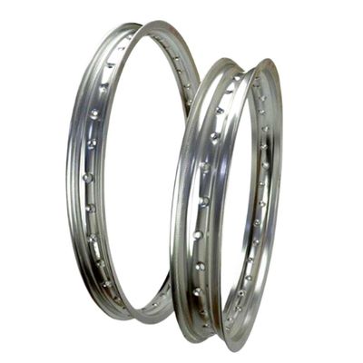 Aluminum Motorcycle Wheel Rim 2.15x18 1.60x21 36 Spoke Holes Strength Black Compatible With F R Models(Silver)