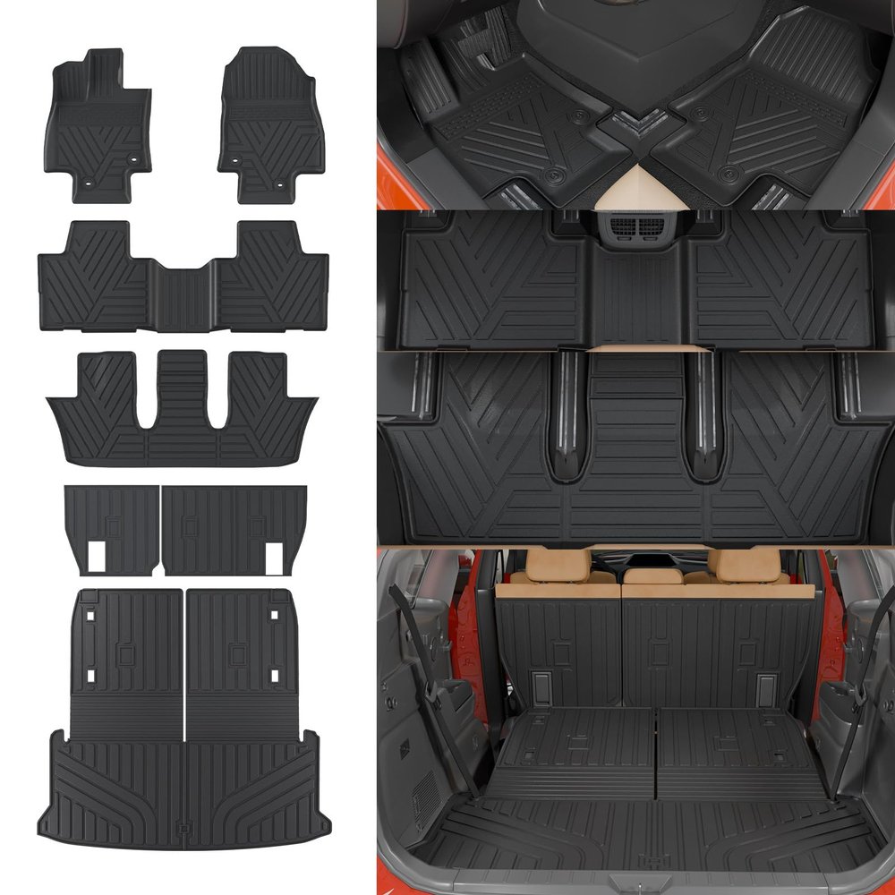 Thinzyou Floor Mats Set for 2024-2026 Lexus TX350 TX500h TX550h+ 7 Seats