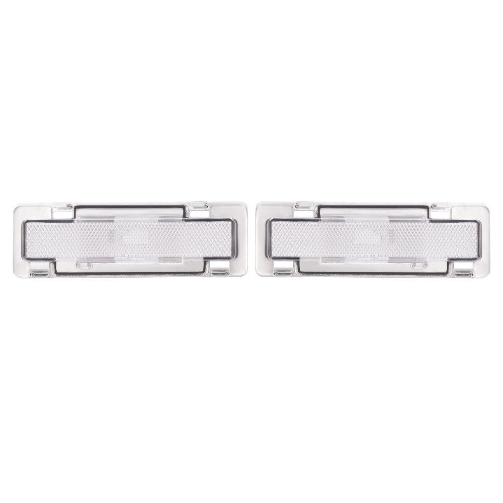 ALMULOO Side Marker Light Front Pair Compatible with 1982-1992 Chevrolet Camaro Pontiac Firebird Replacement for GM2551110 GM2550118 915589 915590 Clear Lens