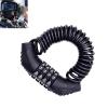 Yidcidu Motorcycle Helmet Lock, 4 Digit Little Cable Lock, Multifunctional Retractable Wheel Security Locking Chain, Universal for Most Luggages Strollers Motorbike Scooter (Black) view 1
