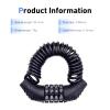 Yidcidu Motorcycle Helmet Lock, 4 Digit Little Cable Lock, Multifunctional Retractable Wheel Security Locking Chain, Universal for Most Luggages Strollers Motorbike Scooter (Black) view 2