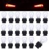 ecocstm 20 PCS 3157 Tail Light Bulb, Miniature 4157 Brake Light Bulb, Waterproof 3157 4157 Turn Signal Bulb, Automotive Side Marker Tail Light Replacement for Truck SUV Car (White) view 1