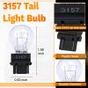 ecocstm 20 PCS 3157 Tail Light Bulb, Miniature 4157 Brake Light Bulb, Waterproof 3157 4157 Turn Signal Bulb, Automotive Side Marker Tail Light Replacement for Truck SUV Car (White) view 3