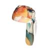 Abstract Watercolor Lady Doo Rags for Men, Breathable Cooling Skull Caps Head Wrap Wicking Pirate Hat Helmet Liner for Cycling Motorcycle Black view 1