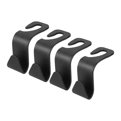 Jonronfey Car Seat Headrest Hook Universal Car Accessory Hook Storage Rack Fits Handbags, purse hook Umbrellas Compatible with Most Vehicle Models Black S-Shaped Design