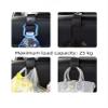 Jonronfey Car Seat Headrest Hook Universal Car Accessory Hook Storage Rack Fits Handbags, purse hook Umbrellas Compatible with Most Vehicle Models Black S-Shaped Design view 3