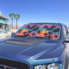HUISEFOR Tropical Windshield Sunshade for Women Palm Tree Car Windshield Sun Shade for Summer Heat Resistant Car Sunshade for Front Window Universal Fits SUV Vehicle Sedan Truck view 3