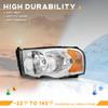 WEELMOTO Headlights Assembly for 02-05 Dodge Ram 1500 2500 3500 view 4