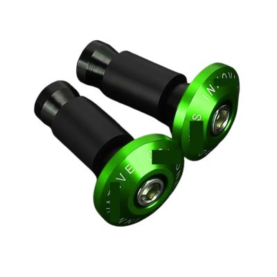 Universal Motorcycle Handle Bar Ends Weight Handlebar Grips Caps Motorbike Modification Protection Plugs Accessories(Green)