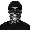 Red Plume 3D Skull Balaclava Face Mask Motorcycle Ski Scarf Men Women Windproof UV Protection Halloween Cosplay Outdoor Sport view 1