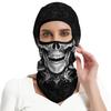 Red Plume 3D Skull Balaclava Face Mask Motorcycle Ski Scarf Men Women Windproof UV Protection Halloween Cosplay Outdoor Sport view 3