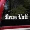 Green - Deus Vult God Wills It Medieval Script Vinyl Decal 10 x 2.5-inch Waterproof for Car Window Laptop Outdoor Use view 1