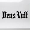 Green - Deus Vult God Wills It Medieval Script Vinyl Decal 10 x 2.5-inch Waterproof for Car Window Laptop Outdoor Use view 2