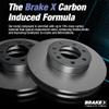 Brake X Rear Brake Rotors Kit Replacement for 2006-2008 LINCOLN MARK LT | Aegis GEOMET Coated Disc Rotors view 3
