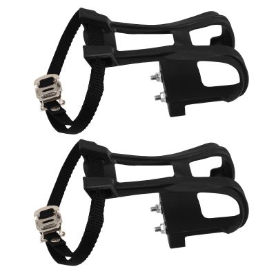 PLAFOPE 2pcs Cycling Pedal Toe Straps Anti-Slip Fixation Cycling Drop Protection Strap for Indoor Exercise Bikes and Outdoor Road Bikes Accessories