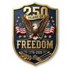 Car Stickers and Decals 2 Pack, USA 250th Anniversary Vinyl Patriotic Stickers, American Flag Decal with Eagle Cross Design, 250 Years of Freedom Decals for Vehicles, Trucks, Laptop view 1