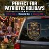Car Stickers and Decals 2 Pack, USA 250th Anniversary Vinyl Patriotic Stickers, American Flag Decal with Eagle Cross Design, 250 Years of Freedom Decals for Vehicles, Trucks, Laptop view 3
