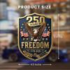 Car Stickers and Decals 2 Pack, USA 250th Anniversary Vinyl Patriotic Stickers, American Flag Decal with Eagle Cross Design, 250 Years of Freedom Decals for Vehicles, Trucks, Laptop view 4