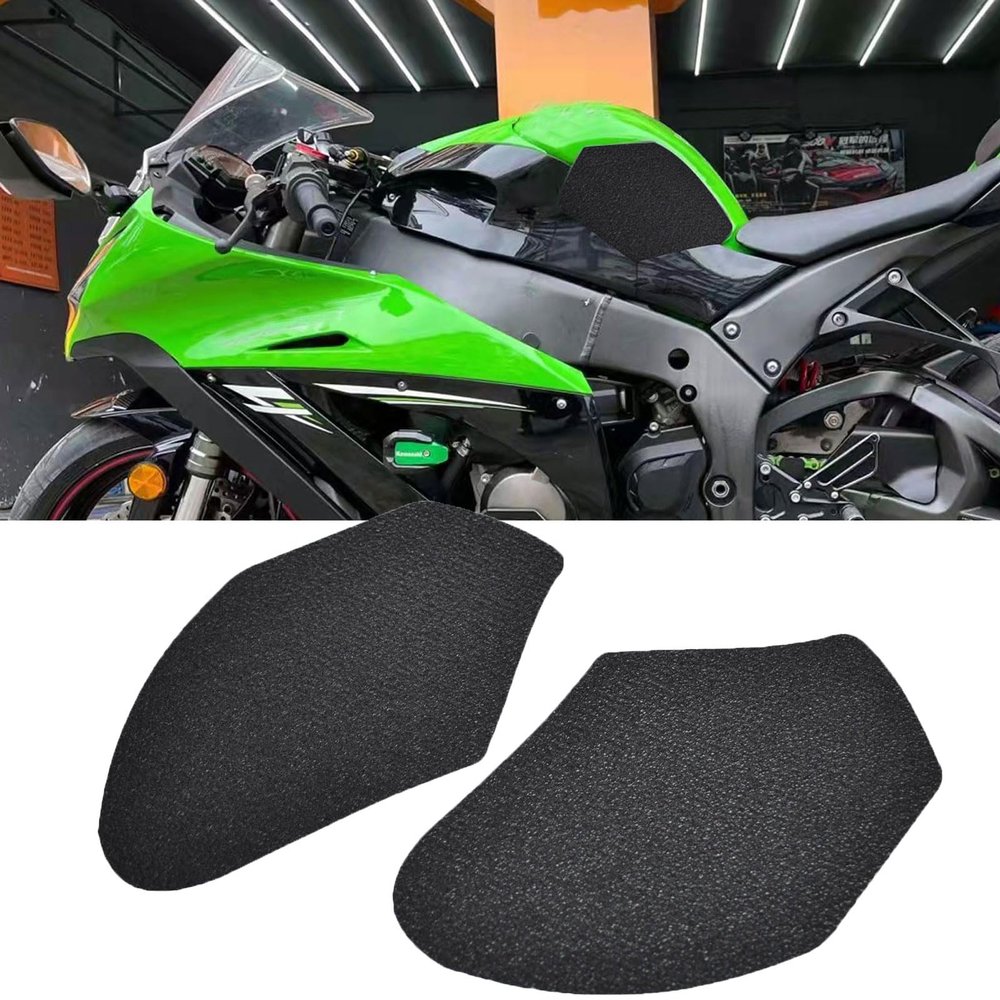 SHINKXMT zx10r Fuel Tank Stickers Motorcycle Fuel Tank Pad Decal Gas Knee Grip Traction Pad Tankpad Knee Grip Traction Pad Compatible for Ka&wa&sa&ki ZX10R ZX 10 R ZX-10-R 2011-2016