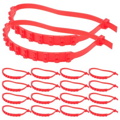 20pcs Reusable Adjustable Rubber Snow Chains for Winter Driving