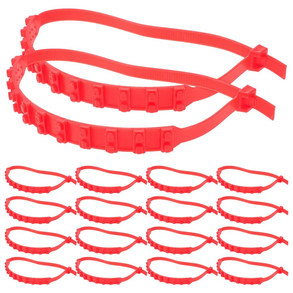 20pcs Reusable Adjustable Rubber Snow Chains for Winter Driving
